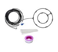 Générique Fan Mister Kit, Outdoor Cooling Misters, Air Purification Hose, Multi-Nozzle Sprayer, Backyard Cooling Tool for Dog Kennel, Bbq, Patio, Garden, Event Tents, Singola, Doppia
