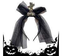 Générique Fascia frontale per Halloween, fascia per capelli, spaventosa con velo per feste, accessorio costume horror per carnevali e balli mascherati Cosplay