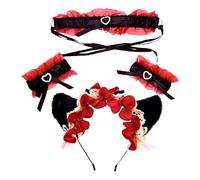 Générique Fascia per orecchie da gatto, fascia per orecchie da gatto, per le donne, con campane, per Halloween, Natale, discoteche