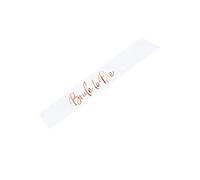 Generique - Fascia Satinata Bianca Bride to be Oro Rosa