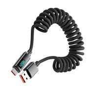 Générique Fast Charging USB C Cable - 120 W Spring Charger Cord, 3 Ft Cable With Digital Current Display For Electronics With Free Features, Tech Accessory, Car Travel Home Desk