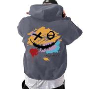 Générique Felpa con cappuccio caldo da uomo, progettata per le uscite di svago, offre un comfort finale quando viene indossata in sovrapposizione durante i mesi freschi autunnali e invernali, grigio