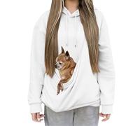 Générique Felpa con cappuccio con canguro per cane gatto inverno caldo a buon mercato alla moda felpa con tasca traspirante per indossare un gatto con cappuccio a manica lunga casual Top di grandi