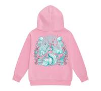 Générique Felpa con cappuccio da ragazza, stampa oceano, con cappuccio invernale oversize e alla moda, abbigliamento casual, per il tempo libero quotidiano e il tema dell'oceano, A Rosa., 2-3 Anni