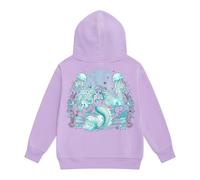 Générique Felpa con cappuccio da ragazza, stampa oceano, con cappuccio invernale oversize e alla moda, abbigliamento casual, per il tempo libero quotidiano e il tema dell'oceano, viola., 2-3 Anni