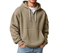 Générique Felpa con cappuccio e cerniera, da uomo, stile casual, con pratica tasca a marsupio e cappuccio regolabile che offre un comfort ottimale per l'uso quotidiano e momenti di relax