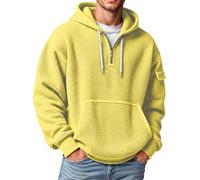Générique Felpa con cappuccio e cerniera, da uomo, stile casual, con pratica tasca a marsupio e cappuccio regolabile che offre un comfort ottimale per l'uso quotidiano e momenti di relax