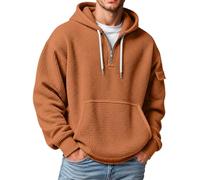 Générique Felpa con cappuccio e cerniera, da uomo, stile casual, con pratica tasca a marsupio e cappuccio regolabile che offre un comfort ottimale per l'uso quotidiano e momenti di relax