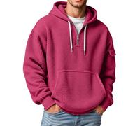 Générique Felpa con cappuccio e cerniera, da uomo, stile casual, con pratica tasca a marsupio e cappuccio regolabile che offre un comfort ottimale per l'uso quotidiano e momenti di relax