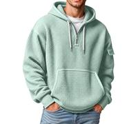 Générique Felpa con cappuccio e cerniera, da uomo, stile casual, con pratica tasca a marsupio e cappuccio regolabile che offre un comfort ottimale per l'uso quotidiano e momenti di relax