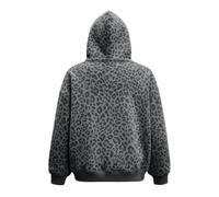 Générique Felpa con cappuccio oversize da donna con tasca a marsupio e stampa leopardata, maniche lunghe, stile maglione alla moda, perfetto per gli amanti degli animali
