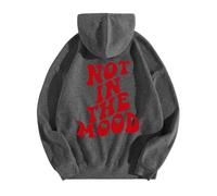 Générique Felpa da donna girocollo a maniche lunghe stampata con lettera non in The Pull casual casual per abbigliamento quotidiano morbido e confortevole per tutti i giorni, perfetta per metà