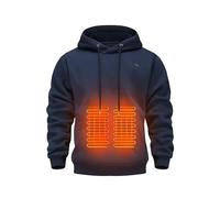 Générique Felpa Riscaldante Uomo Donna Illuminazione Pulsanti Petto 5 Zone Riscaldamento USB Elettrico Cappotto Riscaldante Maglione Inverno, Marine #2, XXXXL