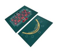 Générique Felt Da Tavolo A Doppio Lato - Blackjack Reversibile E Tappetino Da Poker Holdem Texas | Layout Di Tovaglie Di Roulette Verde | Gioco Portatile per Notti Di Carta, Feste