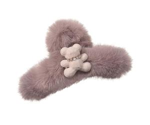 Générique Fermaglio per capelli con orsetto in peluche, accessorio a forma