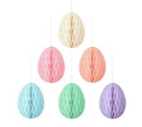 Générique Festive Egg Ornaments - Easter Pendant for Party | Paper with Spherical Design, Holiday Decoration Set, Classroom Door Window Wall Tree Accent, Creative Spring Display, Seasonal