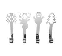 Générique Festive Mantel Hooks - Stocking Holder Set | Metal in lega con base antiscivolo, clip decorative per appendere, Fireplace Shelf Ornament Hangers, Christmas Party Home Display Accessories