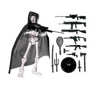 Générique Figure d'azione Multi-articolate - Modello Scheletro con Cappello E Mantello, Statua Del Giocattolo Con Display Mobile, Kit Modello Di Assemblaggio Di Strumenti Di Co