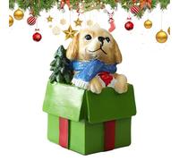 Générique Figure di cani di piccola taglia - Modello di cane a tema Natale | Decorazione per la casa in resina per l'inverno e le feste | Ornamenti per la festa e la decorazione della casa