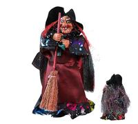 Générique Figure di Halloween - Decorazioni di Halloween | Statuetta Vintage Spaventabile con Scopa per Ufficio Camera Appartamento Balcone Bar Spazio di Lavoro