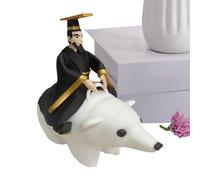Générique Figurine Collectible Figure Model, Featuring Ancient Emperor Riding a Polar Bear, Unique Craft for Bookshelf, Nightstand, Display Cabinet, Spogliatoio Tavolo, Finestra, Home Decor