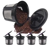 Générique Filtro riutilizzabile - Cialde da caffè in acciaio inossidabile PP | Design permanente da 52 x 47 mm | Fornisce una birra pratica ed ecologica per l'uso 1.0 2.0 MIN