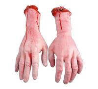 Générique Finta Mano Tagliata, Garza Sanguinosa di Halloween - Finte Mani Tagliate Spaventose Garza Sanguinosa - Forniture per Festa 'Orrore, Garza con Sangue per Il Trucco dei Vampiri