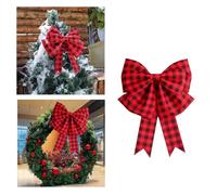 Générique Fiocco di Natale rosso, tipo a 100 x 110 cm, tipo B 36 x 30 cm, fiocco di nastro di Natale, per albero di Natale, porta d'ingresso, finestra, decorazione/rosso