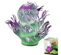 Générique Fish Tank Anemone Ornaments, Soft Silicone Sea Anemone Decorations, 29,53 x 3,94 in Under Light, Glowing Artificial Aquarium Decor for Home and Tank Decoration