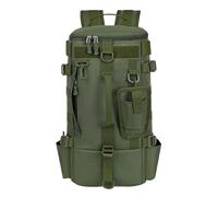 Générique Fishing Backpack, Tackle with Rod Holder, 8,27 x 18,5 in Waterproof Bait Storage Bag, Heavy-Duty Gear Organizer, Portable Rucksack for Hiking, Motorcycle, Kayak, Camping, Beach Trips, verde