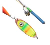 Générique Fishing Spoon - ABS 6,5 x 8,2 cm, Lure Light | Fishing Lure Light, LED Flashing Attractor for Night Fishings, Deep Water Casting, Saltwater and Angling Use