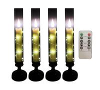 Générique Flameless LED Candles, Electric Light Set, 10,04 x 2,2 Inches Remote Controlled Decor, 4 Pezzi Atmosphere Lighting for Fireplace Wedding Banquet Festival Events Daily Dining Tables