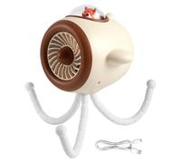 Générique Flessibile Stroller Fan, Quiet Portable Fan, Three Speed Rotatable Cooling Accessory, Batteria Operated Personal for Carriage Pram and Outdoor Picnic Travel Vacation Trips