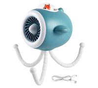 Générique Flessibile Stroller Fan, Quiet Portable Fan, Three Speed Rotatable Cooling Accessory, Batteria Operated Personal for Carriage Pram and Outdoor Picnic Travel Vacation Trips