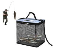 Générique Floating Fishing Basket - Foldable Fish Basket | Floating Fish Sneakers | Foldable Fishing Bucket | Quick Drying Mesh Net Holder for Camping Grilling Boat Crabbing Kayak