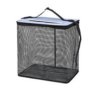 Générique Floating Fishing Basket - Foldable Fish Basket | Floating Fish Sneakers | Foldable Fishing Bucket | Quick Drying Mesh Net Holder for Camping Grilling Boat Crabbing Kayak