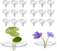 Générique Floating Flower Stand, PP Floating Flower Arrangement Holder - 20 pezzi trasparenti per Bowls, Vasi, Acquari, Home Decor