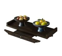 Générique Floating Shelf, Wall Rack, Double Tier Holds Books, Display Items, Maximizes Storage, Hidden Brackets Create Sleek Look, Steel Frame Supporti Heavy Accents, Home Organizer