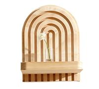 Générique Floating Shelves for Wall, Wall Mounted Rustic Wood Shelves, Small Space-Saving Display Stand | for Living Room Bathroom Kitchen Den Lounging Meditation Plants Pot Crystal Book Photo Frames