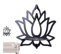 Générique Flower Crystal Shelf | Wooden Floating Wall Shelves for Display, Decoration and Organization | Retro Style Corner Organizer for Living Room and Bedroom