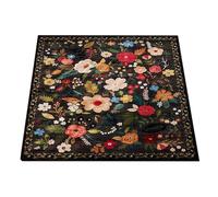 Générique Flower Pattern Carpet, Bohemian Area Mat, Retro Home Textile, Soft Washable No Skid Backing Comfort for Indoor Spaces Including Kitchen Entryway Office Restaurant Playroom