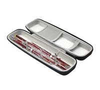Générique Flute Case Bag, Recorder Case Bags, 13,98 x 3,54 x 2,56 pollici, Zipper Carrying Hard Shell, Shockproof Strumento Protector for Soprano Beginners and Music Practice, Multicolor, Nero , Se