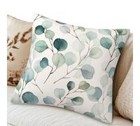 Générique Foglie Pillows Case, Plant Pattern Cover, Square Throw Pillow 18 x 18 pollici, Breathable Pillow Covers for Living Room, Sofa, Home, Multi Use, Green Accent, and Bedroom Decor