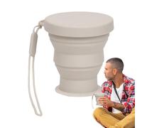 Générique Foldable Cup - 200 ml Silicone Travel Mug, Reusable Hot and Cold Beverage Container, Lightweight Pocket Size Drinkware | Portable Outdoor Hydration For Camping, Hiking Trips