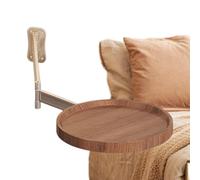 Générique Foldable Walls Mounted Round Desk, 180 gradi Rotating Coffee Table for Home, Kitchen, Bedroom, Space-Saving Modern Wall Desk, Living Room, White, Black Walnut, Wood Color