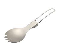Générique Folding Camping Spork - Outdoors Folding Spork, cucchiaio in titanio per picnic e campeggio portatile in pieno a | Ultra Light and Camping Spork | Folding Handle for Camping Backpacking