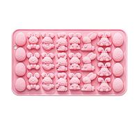 Générique Food Grade Silicone Molds, Easter Bunny Shape, Nonstick Baking Tray For Chocolate and Jelly Flessibile Easy Release, Cookie Muffin Dessert Set, Home Kitchen Spring Party Baking Fun