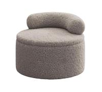 Générique Foot Stool Ottomano - Footstool Ottomano | Plush Round Footrest with Storage | Plush Foot Stools Ottomans with Backrest,for Sofà Home Living Room Bedroom Entryway Makeup