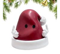 Générique Forma di cappello di Babbo Natale - Ornamento da ufficio compatto, per feste resistenti, scaffale resistente, stagionale, splendido espositore decorativo per piano