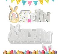 Générique Forme in Silicone per Pasqua - Forma riutilizzabile Lettera Coniglio | Decorazione Per Interni | Decorazione di Pasqua Ornamento in Gesso accento Casa Famiglia Amici Festa FAI DA TE Amatori